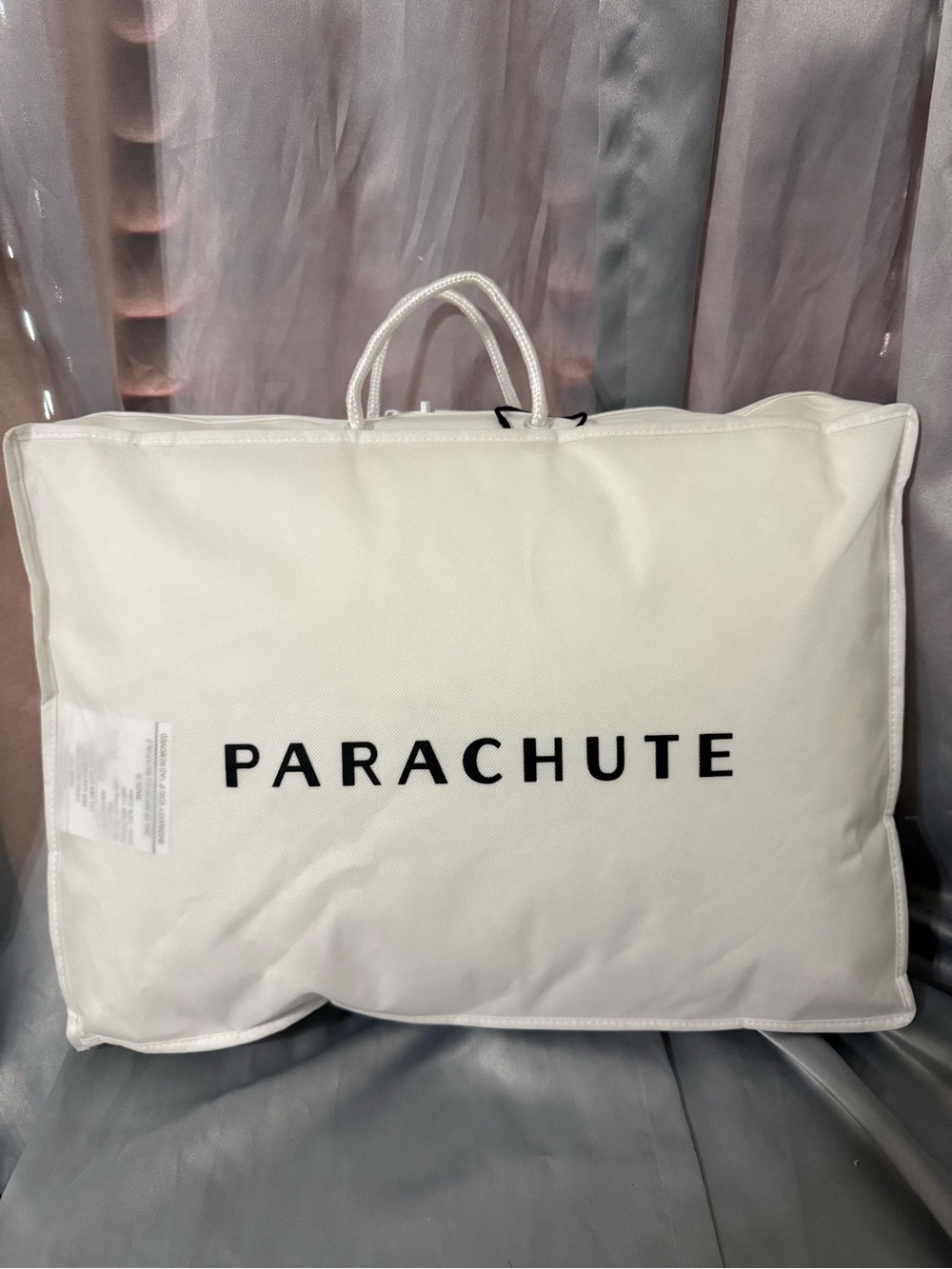 Parachute White Down Pillow with Branded Label